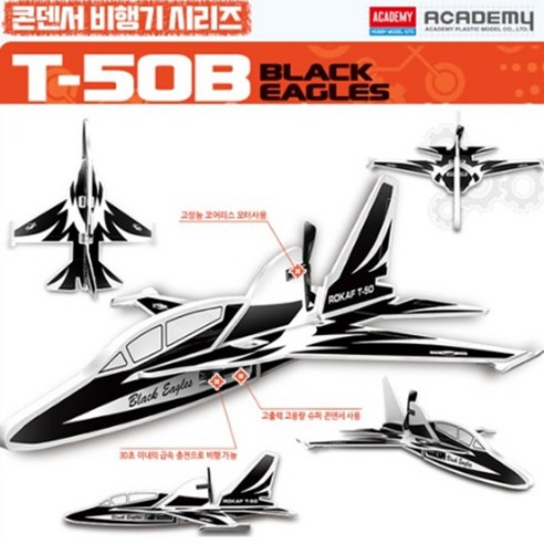 콘덴서 비행기 T-50B BLACK EAGLES 18512, 1개