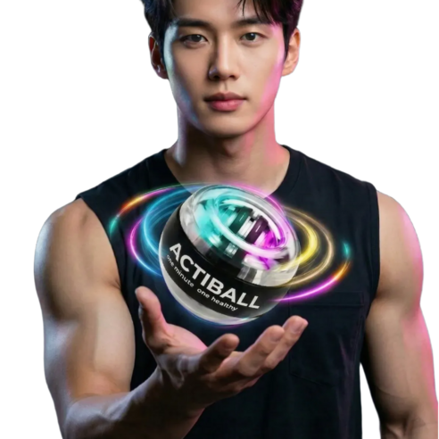 디액티브 자이로볼 전완근 운동기구 손목강화 악력 스트레칭 파워볼 액티볼, 1개, 시크 블랙