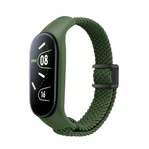 SujuNex 샤오미 미밴드 3/4/5/6/7 전용 우븐 스트랩 - Mi Band 3/4/5/6/7 Compatible Woven Strap, 8# 녹색, 1개