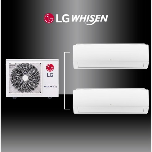 LG 인버터 시스템 벽걸이 에어컨 2in1 올인원 조합형 1등급, 일반배관형, 6평+6평