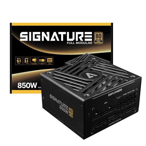 AONE 시그니처 850W 80PLUS 골드 풀모듈러 ATX 3.1 블랙 PC 파워, 시그니처 850W GOLD  BK