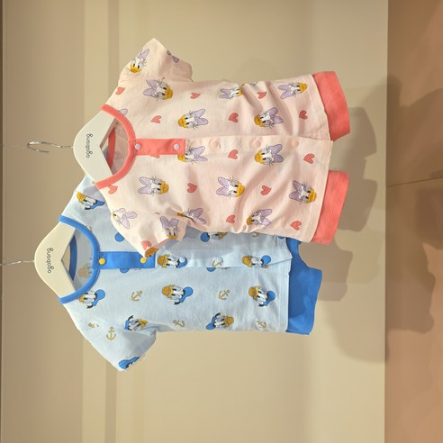 [아가방]강남점*디즈니베이비 귀염둥이 도널드와 데이지 상하 /가벼운 소재로 시원하고 간편하게 입기좋은 실내복
