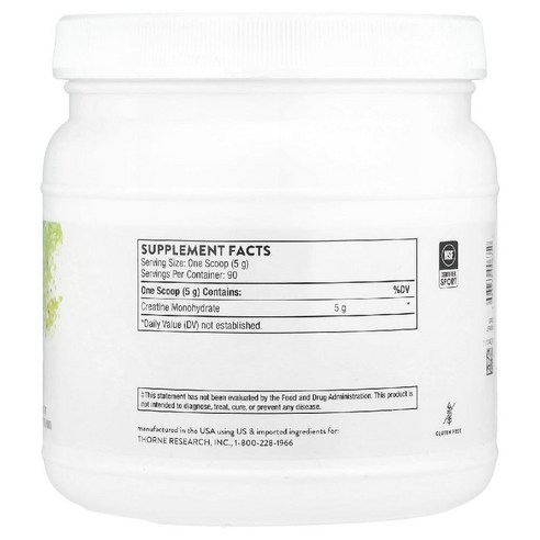Thorne Research Creatine 쏜리서치 크레아틴 16oz(... 실사용 후기 | 효과 있을까? - 상품 이미지 2