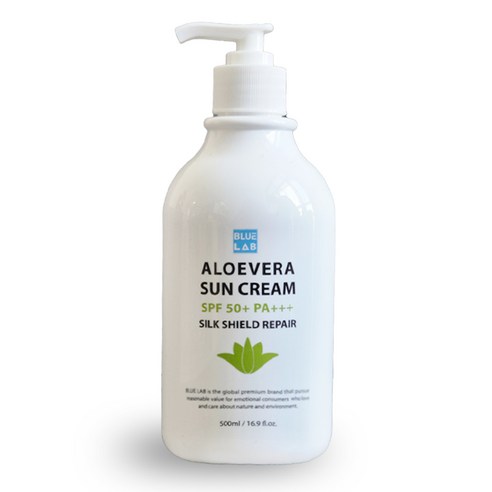 블루랩 알로에 베라 실크 쉴드 리페어 대용량선크림 SPF 50+ PA+++ 500ml, 1개