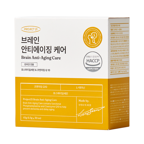 프로젝트21 강아지 영양제, 30회분, 뇌/인지, 1개