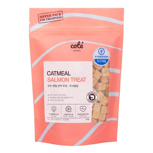 꼬뜨 캣밀 트릿 동결건조간식 맛 × 개당 중량 × 수량, 연어 × 120g × 1개 섬네일