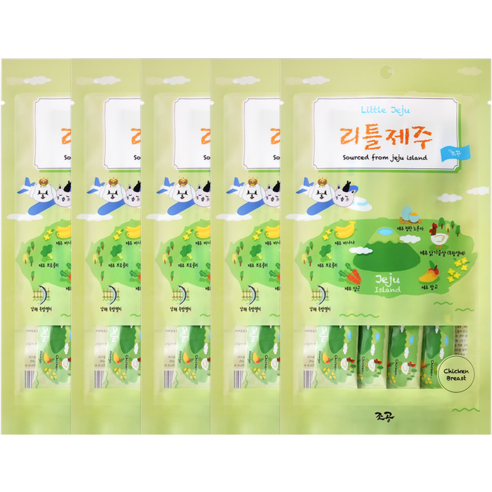 조공 반려동물 리틀제주 간식 4p, 닭가슴살, 60g, 5개