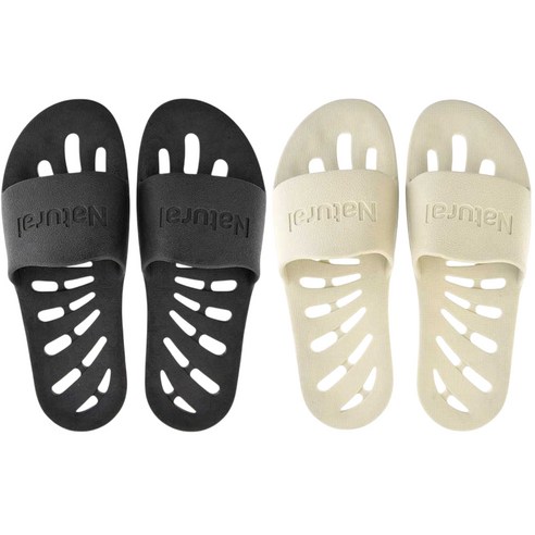 1+1 허니스 국산 항균 미끄럼방지 발등낮은 욕실화 one size × 차콜+아이보리 × 1개, one size × 차콜+아이보리 × 1개 섬네일