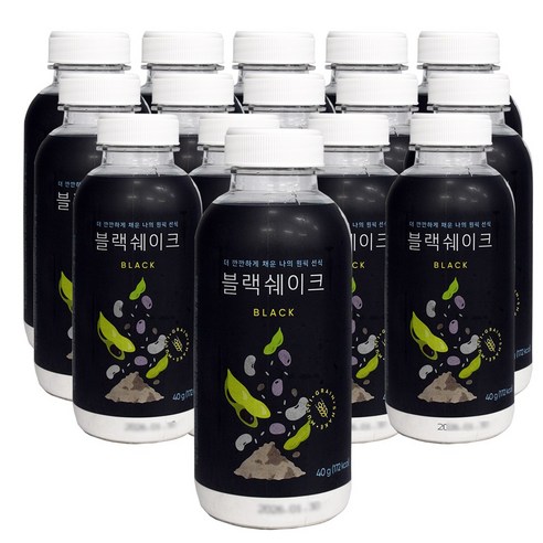 원픽선식 블랙쉐이크 40g, 15개 솔직 후기 | 실사용자 리뷰 분석 - 상품 이미지 1