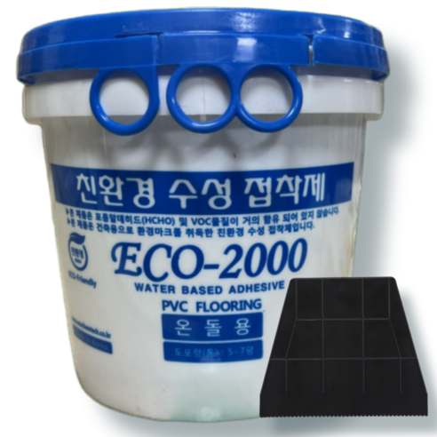 온돌용 데코타일 본드 8kg 바닥 접착제 난방 시공용 PVC 타일 장판 전용 국산 정품, 1개