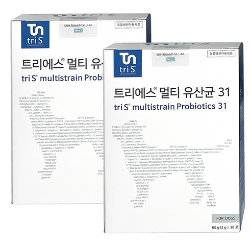 트리에스 강아지유산균 고양이 겸용 프로바이오틱스 변비 설사 변냄새 잡는 유산균 면역력 피부 유산균, 2개, 장건강/유산균, 30회분