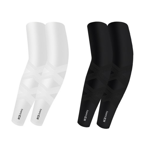 K2 safety 2x핏 쿨토시 자외선차단 팔토시 여름토시, 화이트2p+블랙2p, 1세트