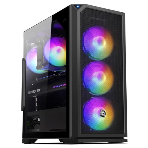 왕가PC 하이엔드 고사양 데스크탑 3D게임용 더 파이널스 배그 풀옵션 게이밍 조립컴퓨터 롤 오버워치2 국민옵션부터 풀옵션 조립PC, 블랙, a.고사양PC 01번, 1TB, 32GB, WIN11 Home, 지포스 RTX 5060, 라이젠5 7500F