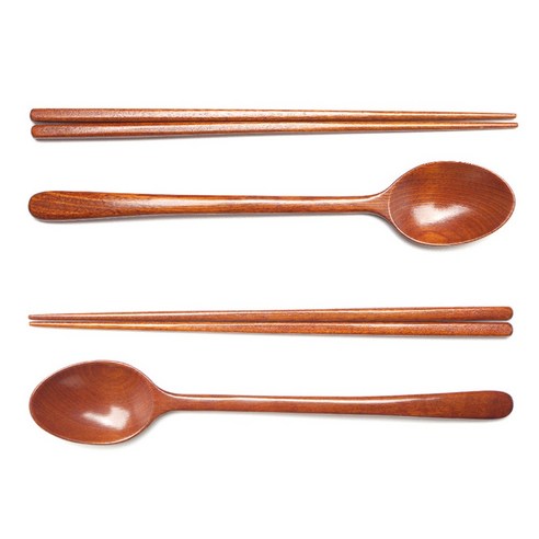 목가공방 국산 옻칠 나무수저 / 자연 아름수저, 천연옻칠, 2세트, 자연 아름수저(어른용), 어른용