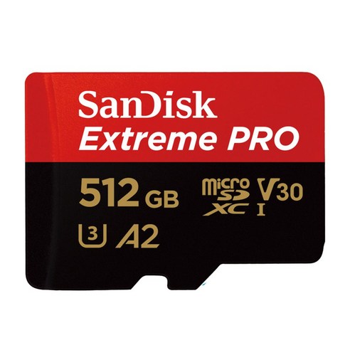 샌디스크코리아 공식인증정품 마이크로 SD 카드 익스트림 프로 QXCD 512GB ( SD 아답터포함 ), 1개