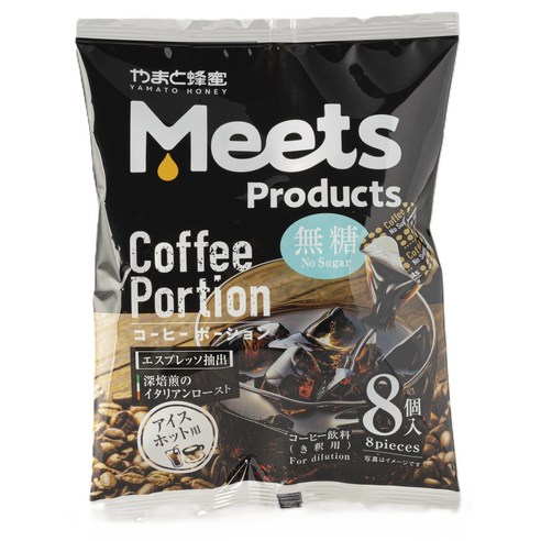 일본 Meets 미츠 포션커피 1봉지 8개입 블랙 캡슐커피, 3개, 18g