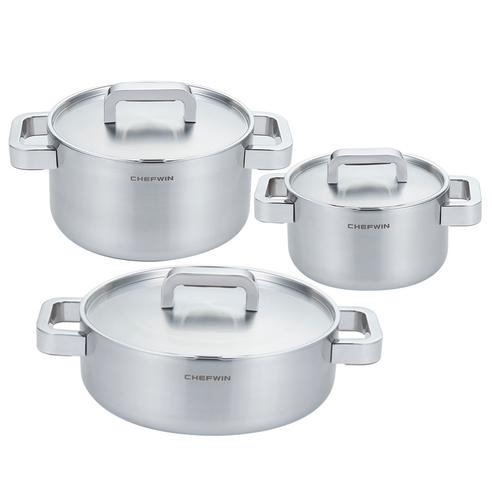 [쿠팡 단독 37% 파격 특가+멀티돔스티머 사은품 증정] 쉐프윈 304STS 베로나 냄비 4종 세트 상세사진 2