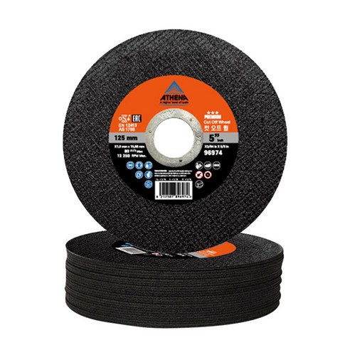 아테나 125MM(5인치) 그라인더날 절단석 50장묶음 커팅날, 1개