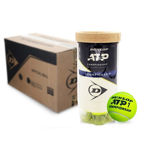 던롭 챔피언십 ATP 테니스공 36캔 1박스 시합구 + 오버그립 1p, 1세트, ATP 테니스공 36캔 + 오버그립 1p