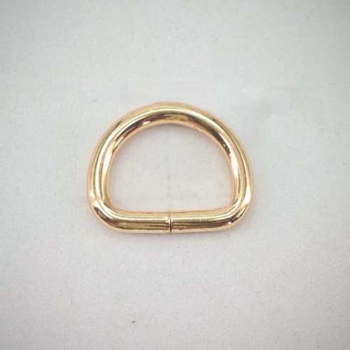 가방부자재 디링 금속 D링 내경 20mm 내부높이 15mm 10ps, 10개, 라이트골드