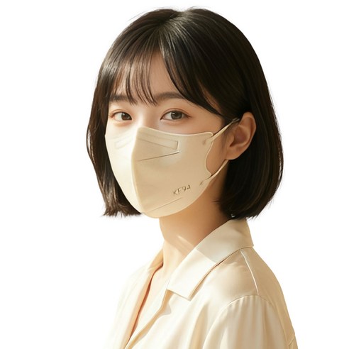 국산 KF94 새부리형 컬러마스크 시그니쳐 힐링핏 마스크, 크림베이지, 1개, 100매