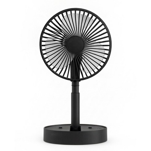 무선 선풍기 접이식 탁상용 높이 조절 BLDC 서큘레이터, 블랙