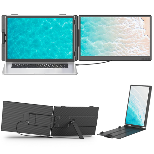 KEFEYA 14인치 FHD IPS 노트북 휴대용 듀얼 스크린 포터블 보조 모니터, S5, 35.5cm