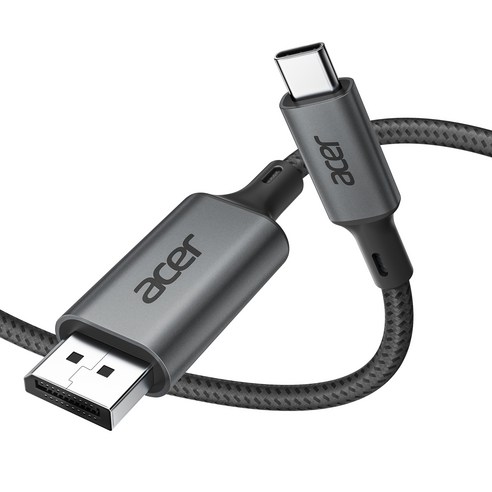 에이서 4K 60Hz USB C타입 to DP 고속충전케이블 21.6Gbps, 2m, 1개