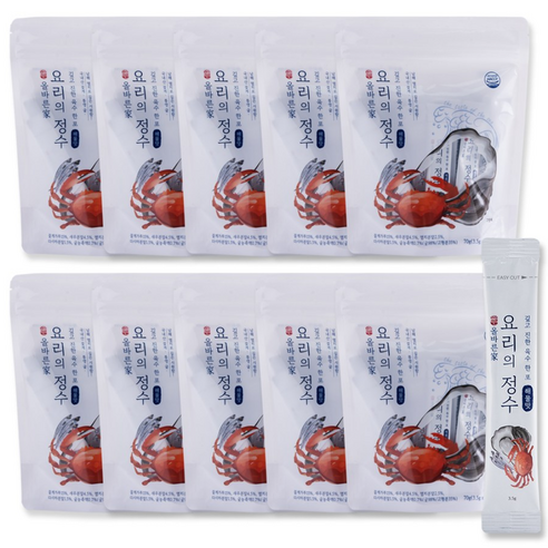 올바른가 요리의정수 멸치 국물 조미료 분말육수 해물맛 20개입X10팩, 70g, 10개