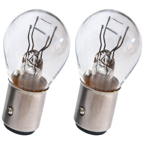 ProTap 1157 브레이크등 더블 전구 자동차검사 더블 황색 12V 21/5W 테일 램프, 2개, 28mm