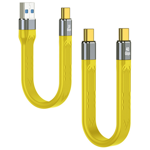 USB C타입 외장 하드 SSD 메모리 미니 케이블 PD 100W 고속충전 (2개입), 1개