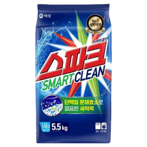 스파크 세탁세제 리필, 5.5kg, 1개
