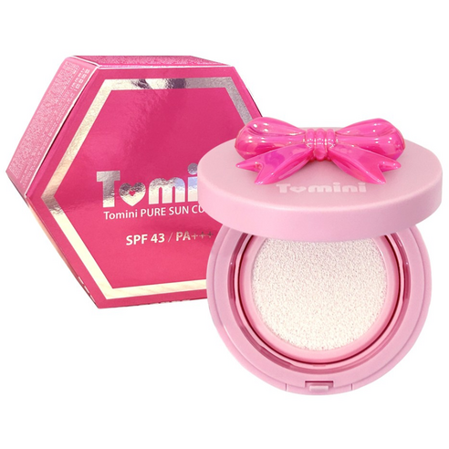 투미니 퓨어 선쿠션 SPF43 PA+++ 리본 진핑크, 14.5g, 1개