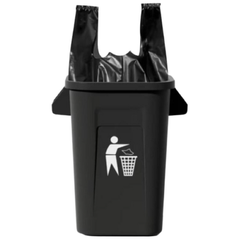 기세온 손잡이 비닐봉투 배달 마트 시장 다용도 검정 쓰레기 봉투, 100개, 25L, 검정색 100개, 25L, 검정색