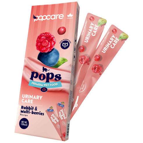 팝케어 팝스 유리너리 저지방 고양이 주식캔 습식 파우치 무스, 5개, 45g, 닭