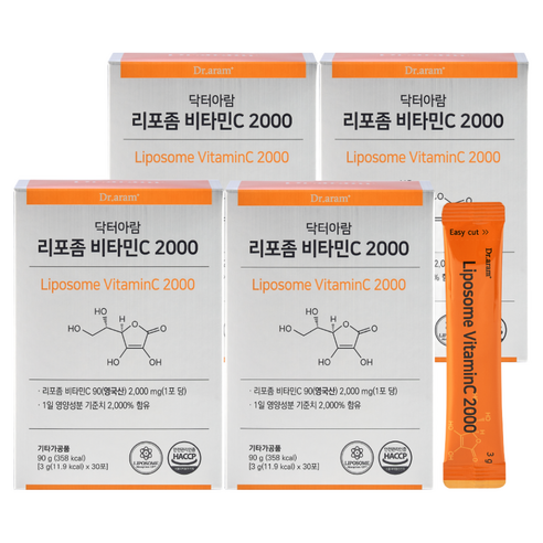 닥터아람 리포좀 비타민C 2000 분말 스틱, 90g, 4개