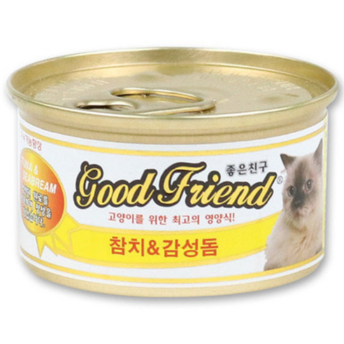 굿프랜드 캔 85g 고양이 간식, 혼합맛(참치/감성돔), 1개