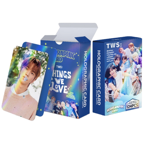 BTS 투어스 스트레이키즈 GD 홀로그램 포카 124장 홀로그램 포카 60장 스티커 64장 도무송 다꾸 TWS 스키즈 방탄소년단 GD, 124개, TWS(투어스)
