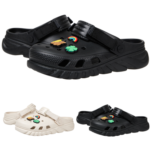 (국내매장판) 크록스 CROCS 듀엣 맥스 II 클로그 슬리퍼 + 신발 악세사리 4종 포함