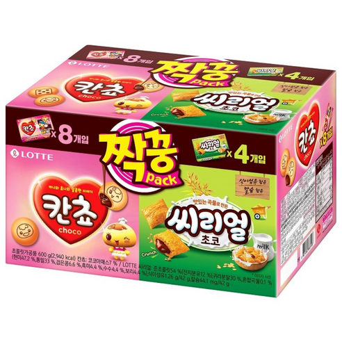 '롯데제과 칸쵸 + 씨리얼 짝꿍팩 세트' 최저가 검색, 최저가 9,980원 - 할인 알림