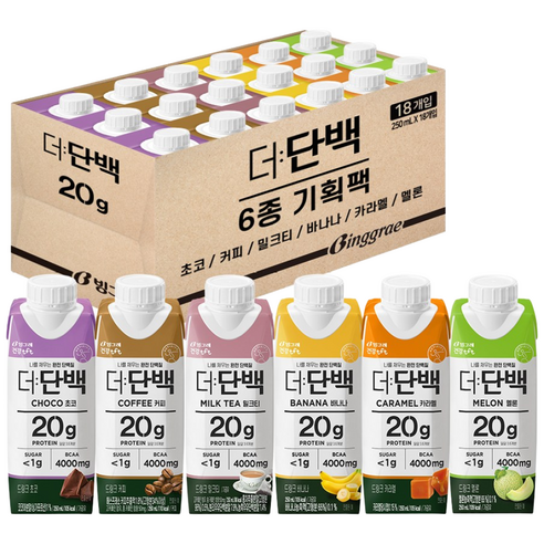 빙그레 더단백 드링크 프로틴음료 6종 혼합(초코 카라멜 커피 바나나 밀크... 솔직 후기 | 실사용자 리뷰 분석 - 상품 이미지 1