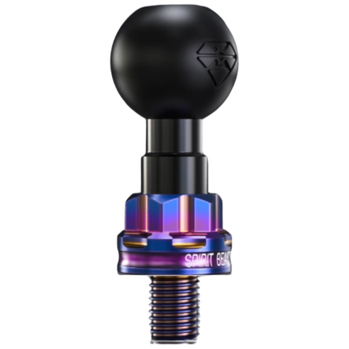 알루미늄 볼트형 10mm 볼베이스 알루미늄 볼마운트 백미러 사이드미러 CNC 거치대, 버닝블루, 1개