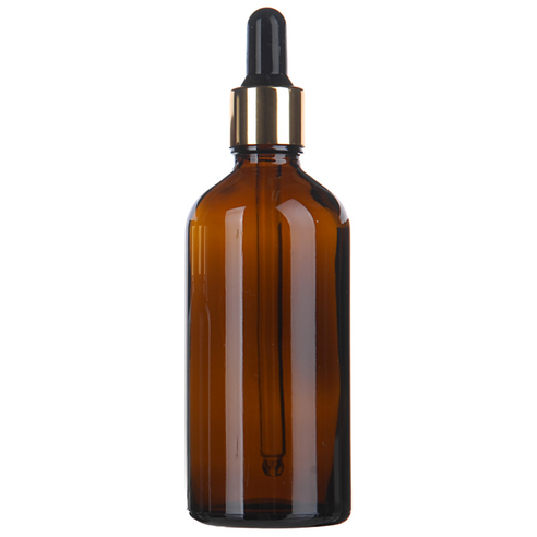 갈색 유리병 골드 스포이드 용기 5ml 10ml 20ml 30ml 50ml 100ml 유리 오일 공병 화장품 용기, 100ml 갈색병 골드스포이드 검정고무, 1개