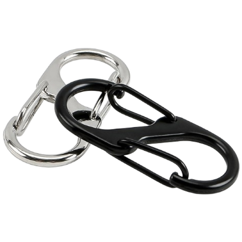 [어반굿즈] S형 카라비너 S형 고리 잠금형 30mm(15P), 15개, 블랙