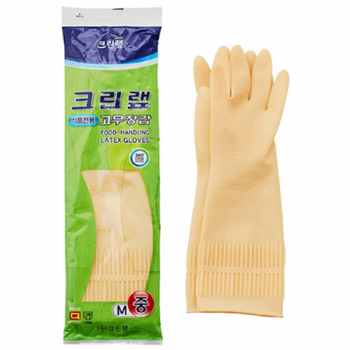 크린랲 고무장갑 식품전용, 중(M), 10개