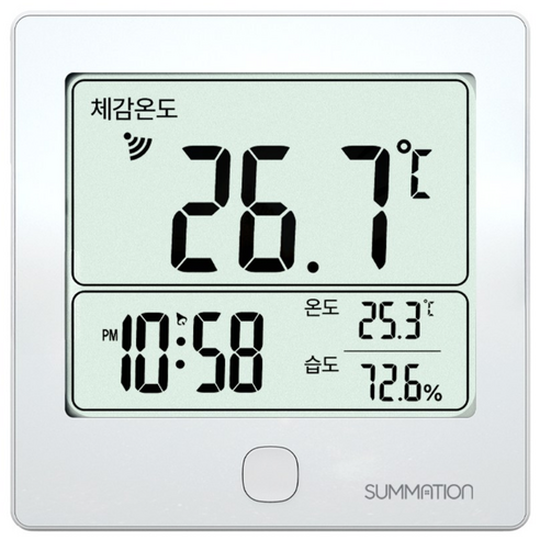 디지털 체감온도계 써메이션 SM-1 체감온도 측정기 온습도계, 1개, White