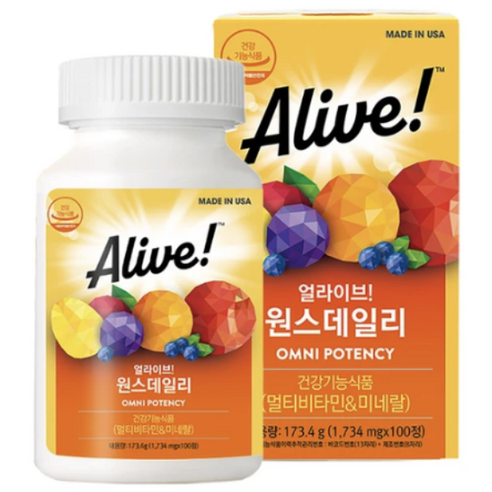 얼라이브 원스 데일리 멀티비타민, 100정, 1개