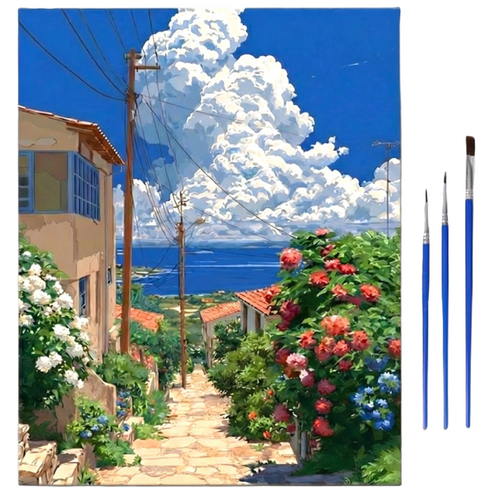 템픽 DIY 명화 그림 그리기 세트, 1개, 01지중해골목