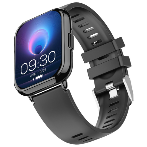 PEJE AI 질문응답 25나라 언어 실시간 번역 블루투스 통화 스마트워치, GPS + 블루투스, 4.6cm, 검정색