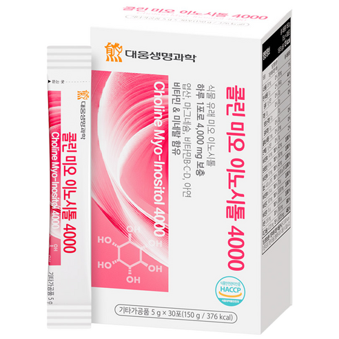 대웅생명과학 콜린 미오 이노시톨 4000 30포, 150g, 1개